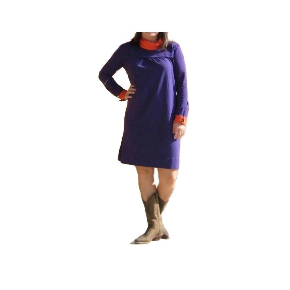 NEW TRU COLORS amanda dress in purple/orange